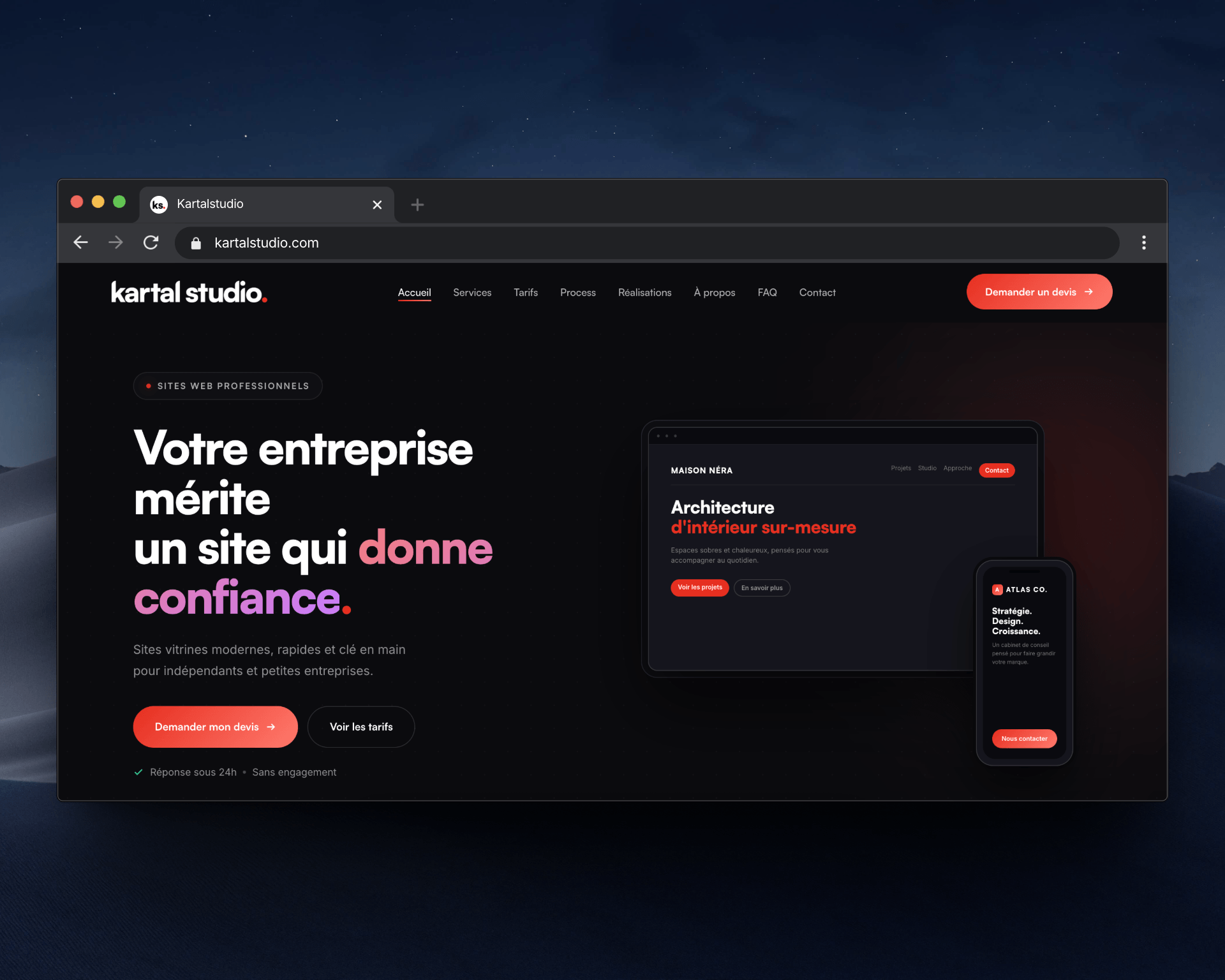 Kartal Studio — Site vitrine premium